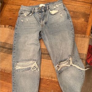 BOYISH Size 26 Distressed light wash jeans